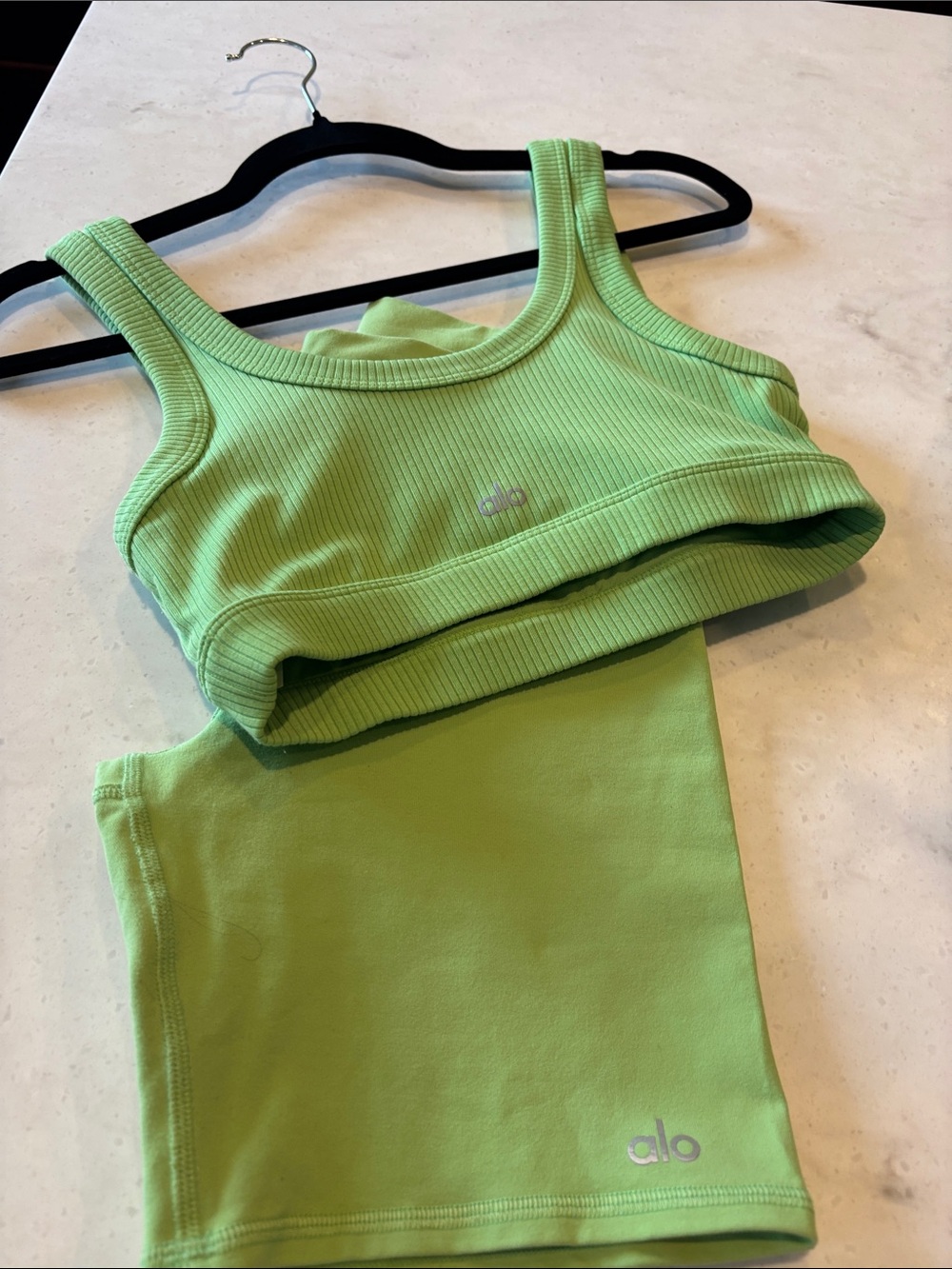 ALO Yoga Ribbed Mint Green Tank Top